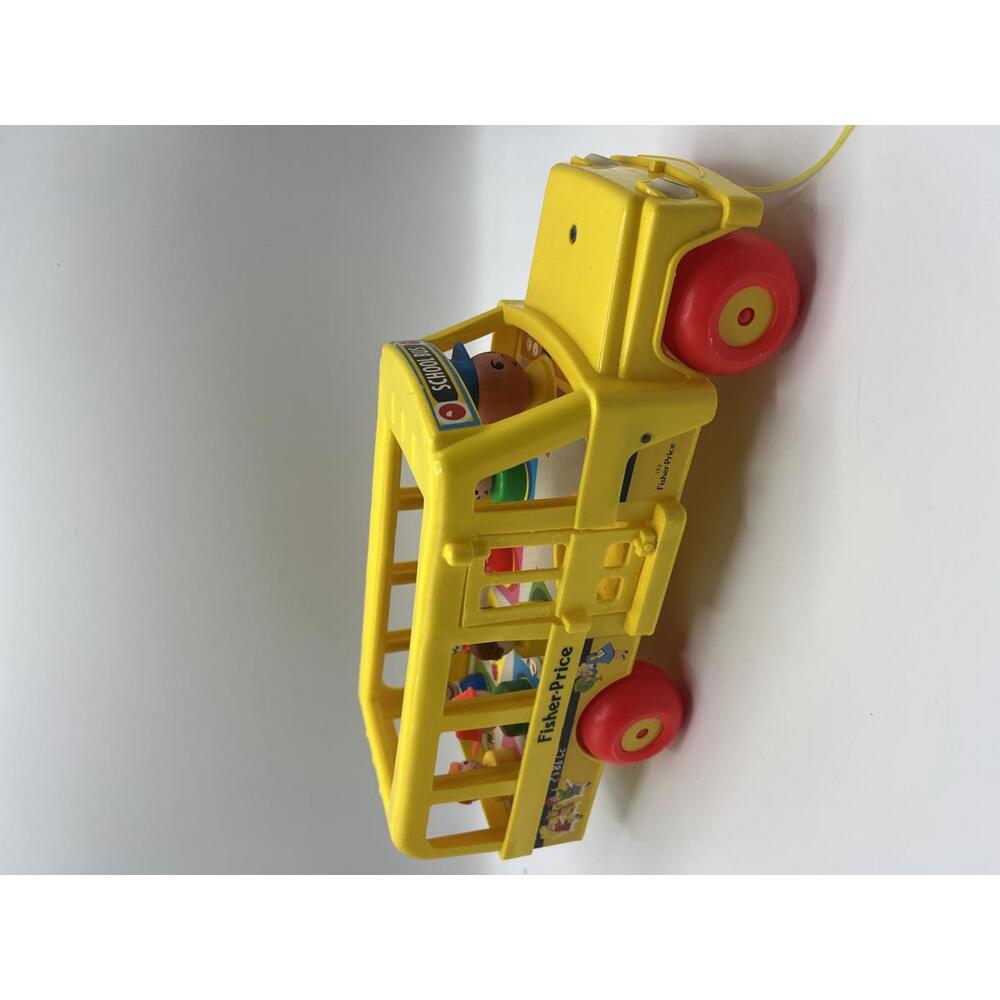 Fisher-Price Pull-Along School Bus Toy - 1984